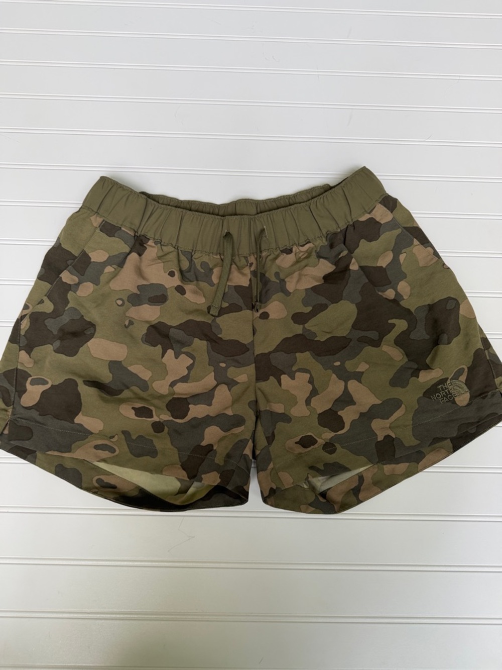 The North Face Women’s Camo Athletic Shorts - Green & Brown